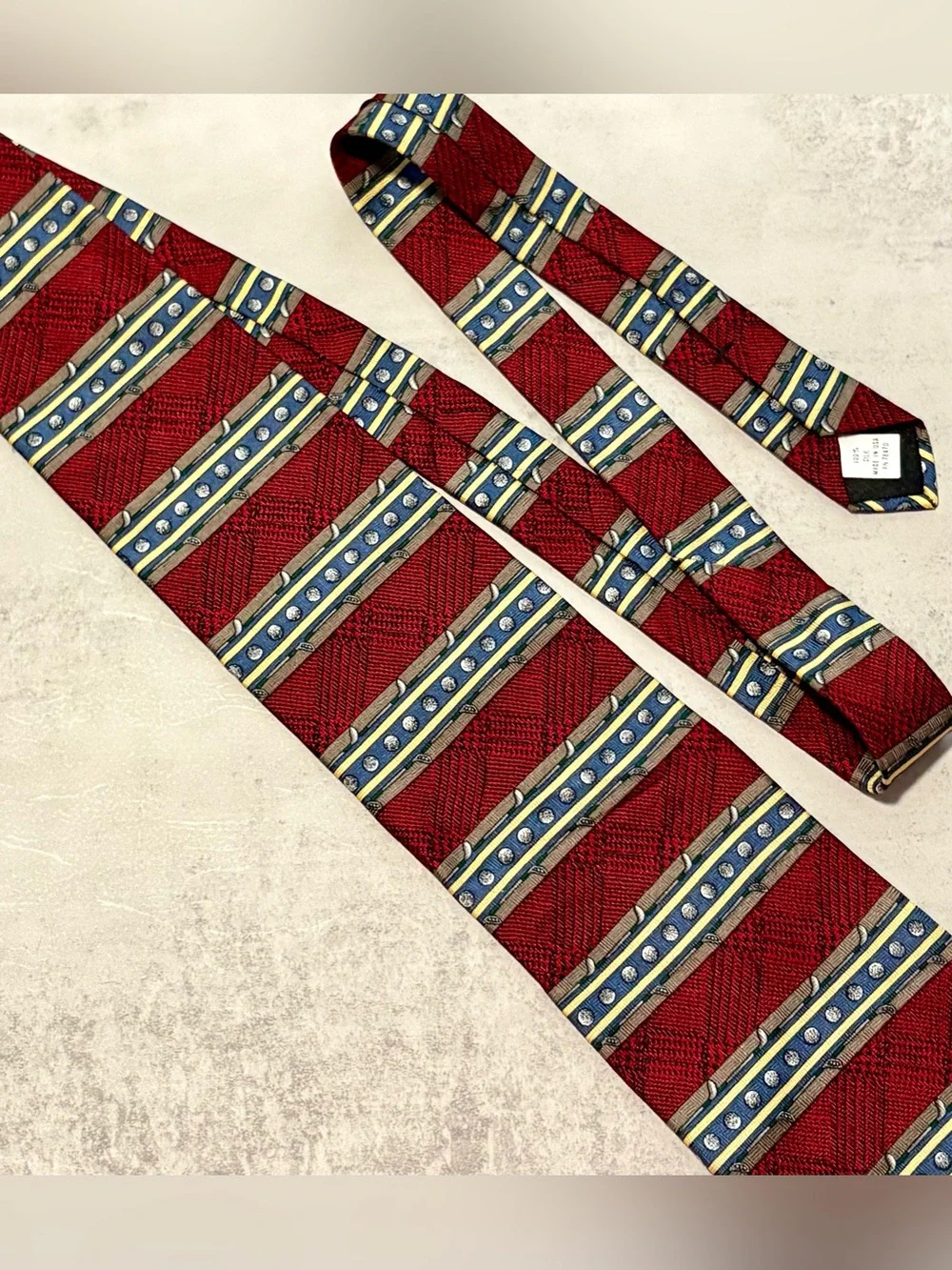 Vintage Payne Stewart Golf Tie 100% Silk Made in USA Red Novelty Necktie